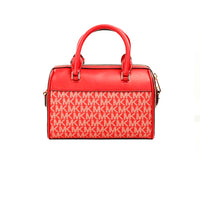 Michael Kors Travel XS Bright Red Signature PVC Duffle Crossbody Bag Purse