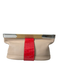 Balenciaga Two Tone Exotic Leather Clutch