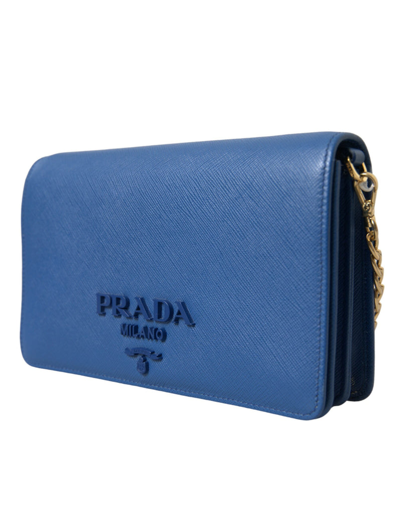 Prada Elegant Monogram Leather Sling Purse