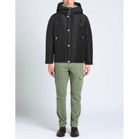 Aquascutum Elegant Black Jacket with Removable Hood