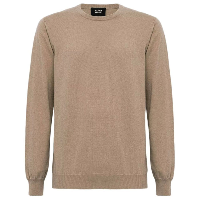 Alpha Studio Brown Wool Vergine Sweater