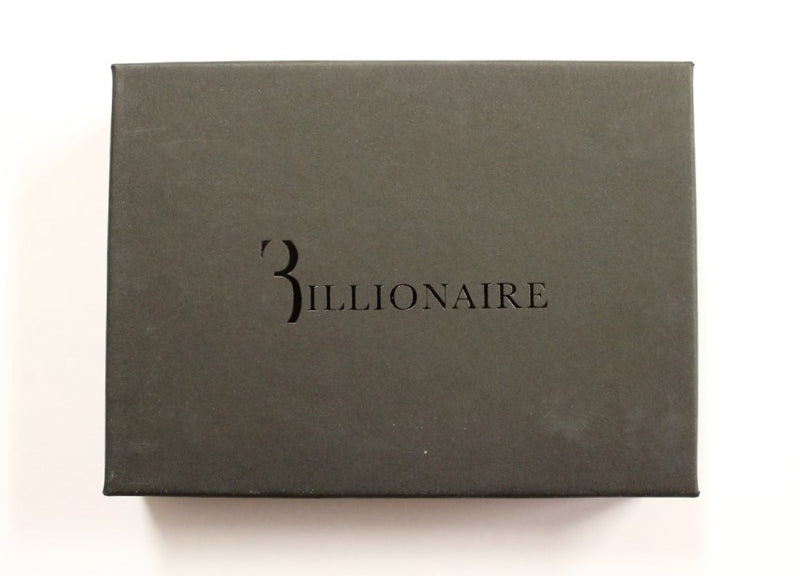 Billionaire Italian Couture Elegant Blue Leather Men's Wallet