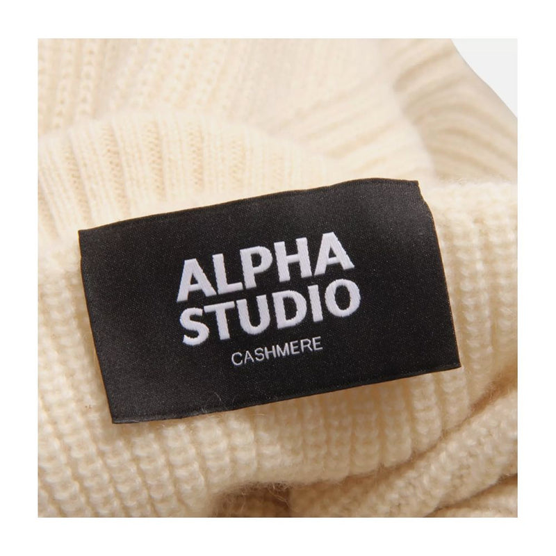 Alpha Studio White Cashmere Sweater