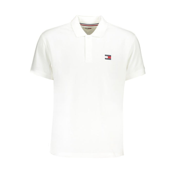 Tommy Hilfiger White Cotton Polo Shirt