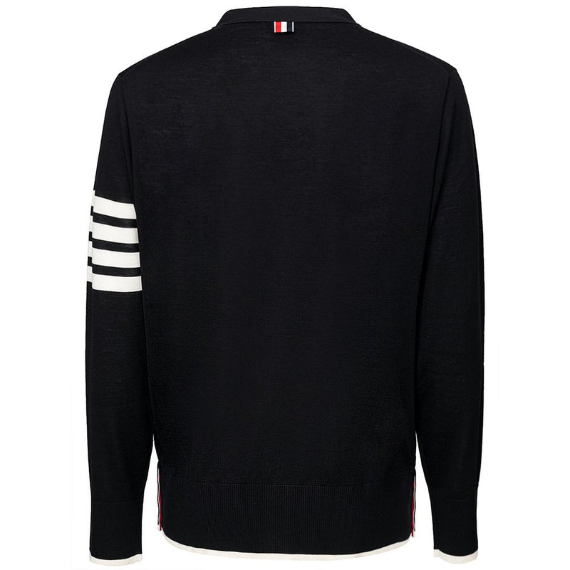 Thom Browne Black Wool Cardigan