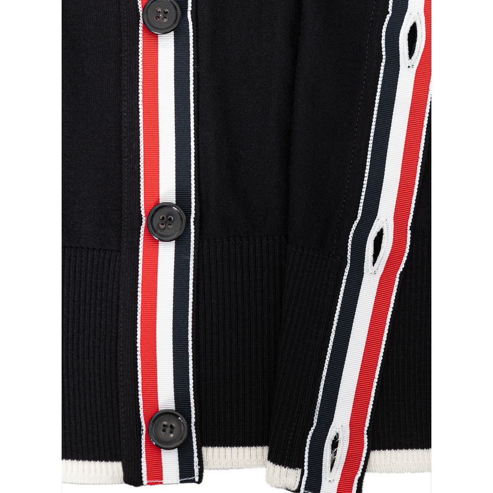 Thom Browne Black Wool Cardigan