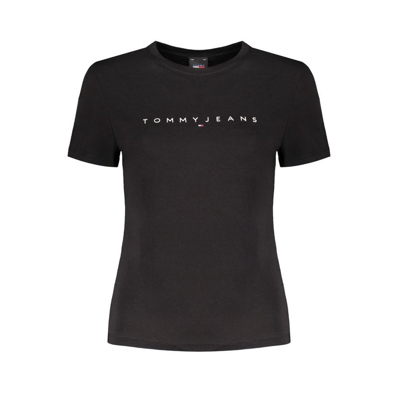 Tommy Hilfiger Black Cotton Tops & T-Shirt