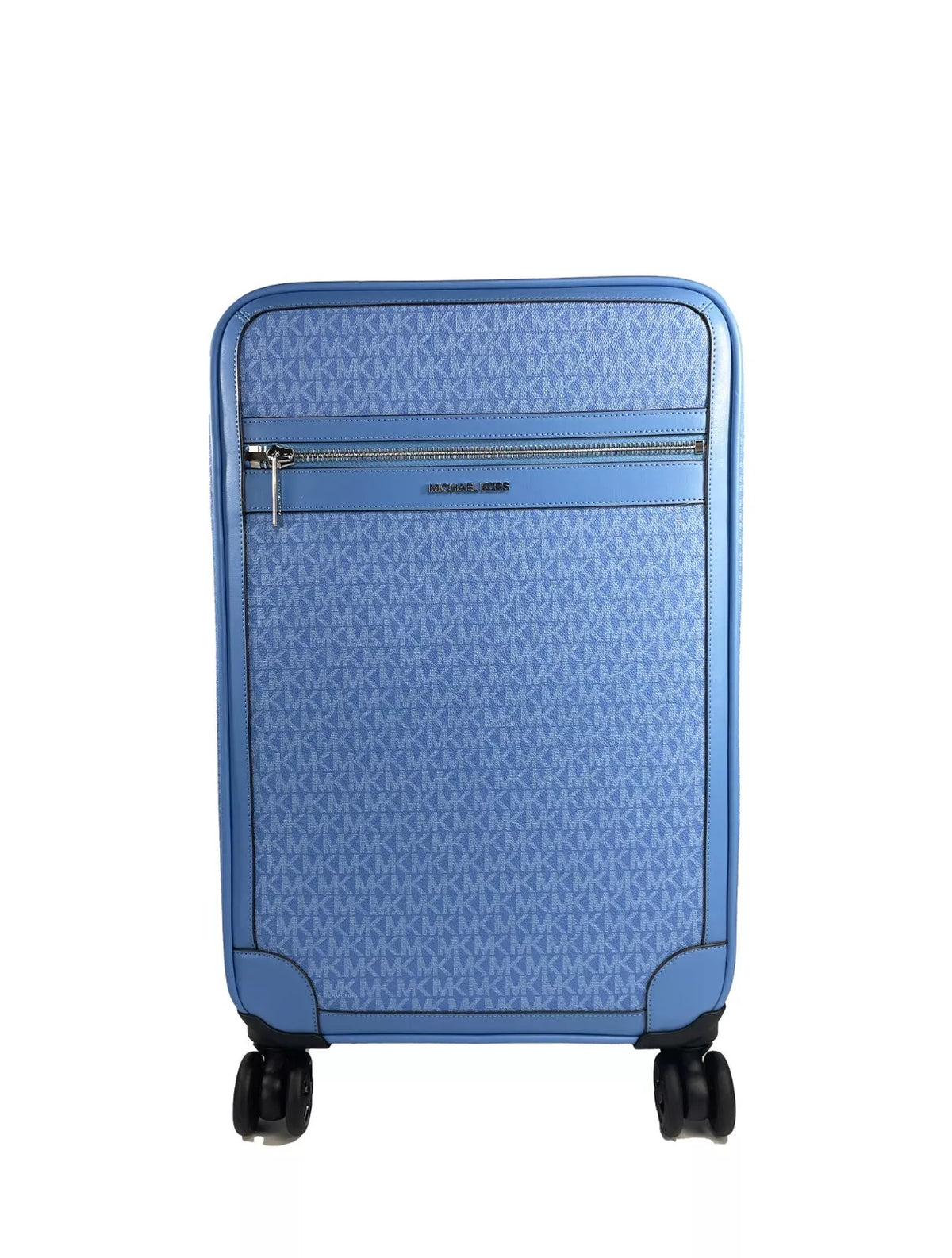 Michael Kors Travel Small Pacific Blue Signature Trolley Rolling Suitcase Carry On