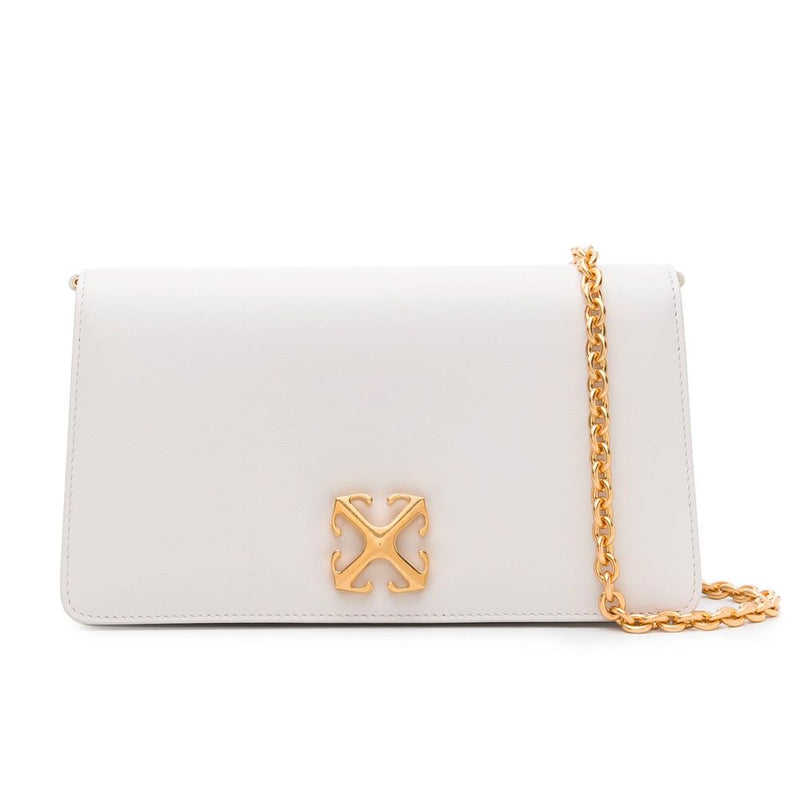 Off-White White Leather Crossbody Bag