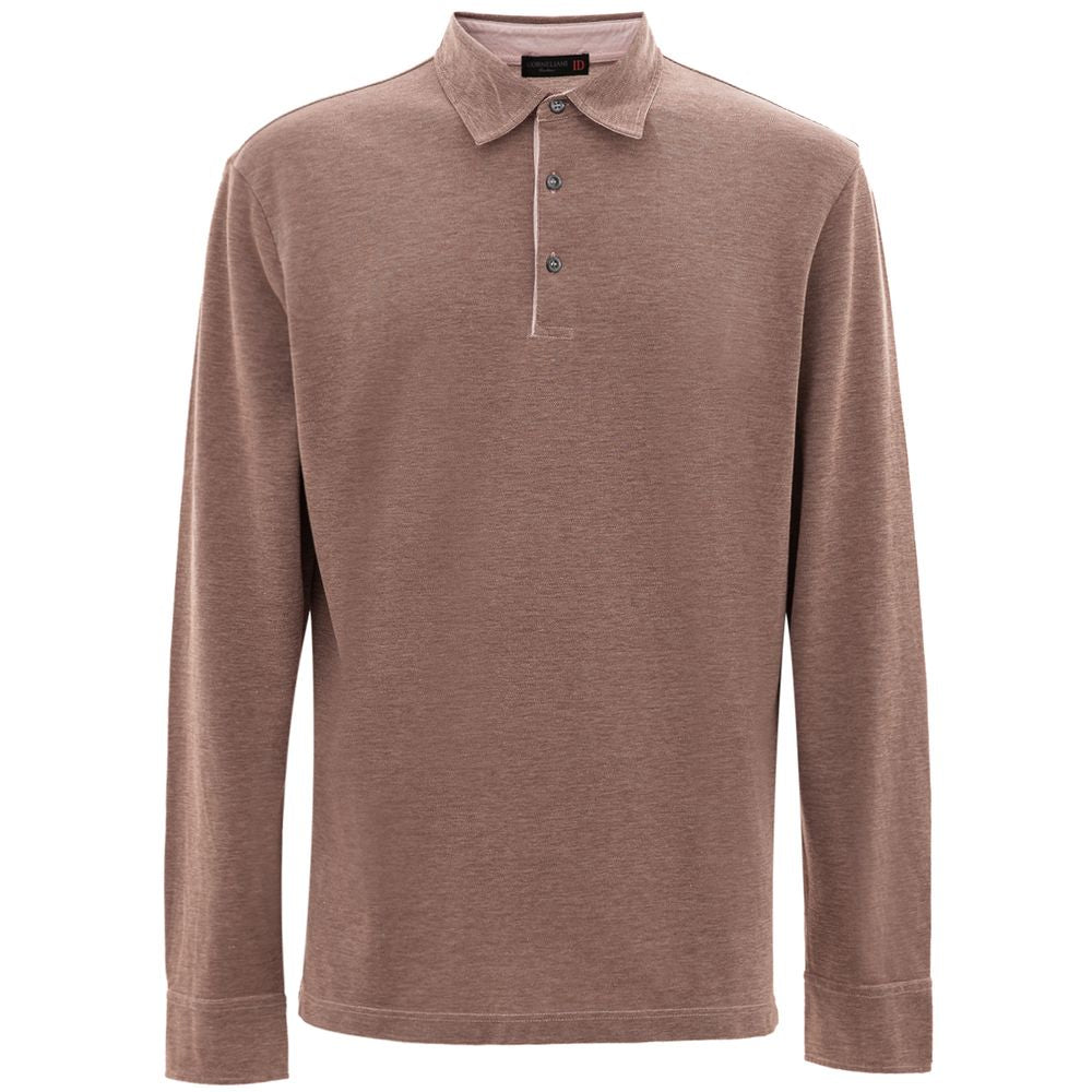 Corneliani Gray Cotton Polo Shirt