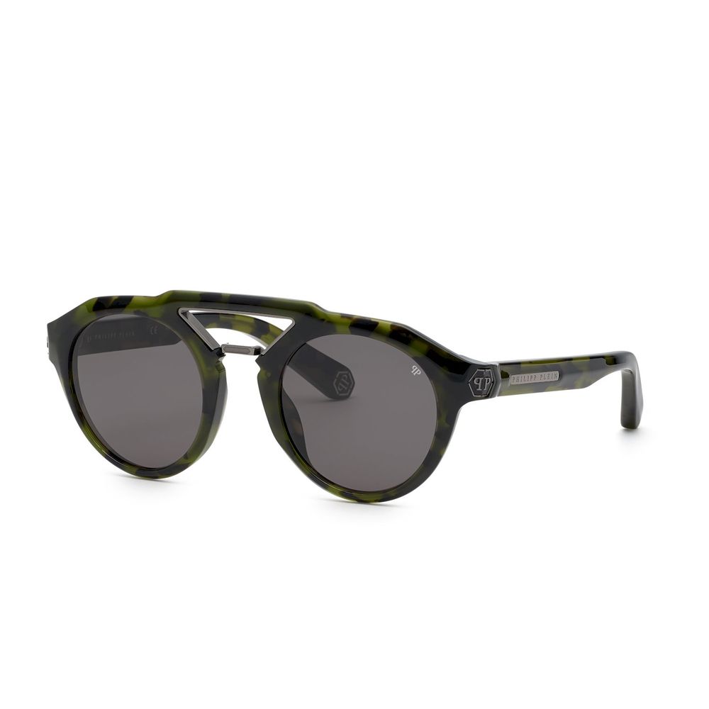 Philipp Plein Green Acetate Sunglasses