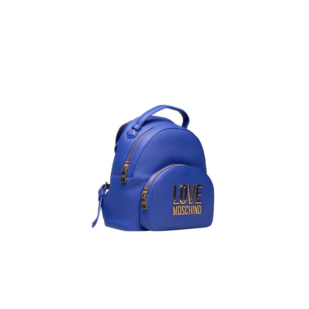 Love Moschino Blue Polyethylene Backpack