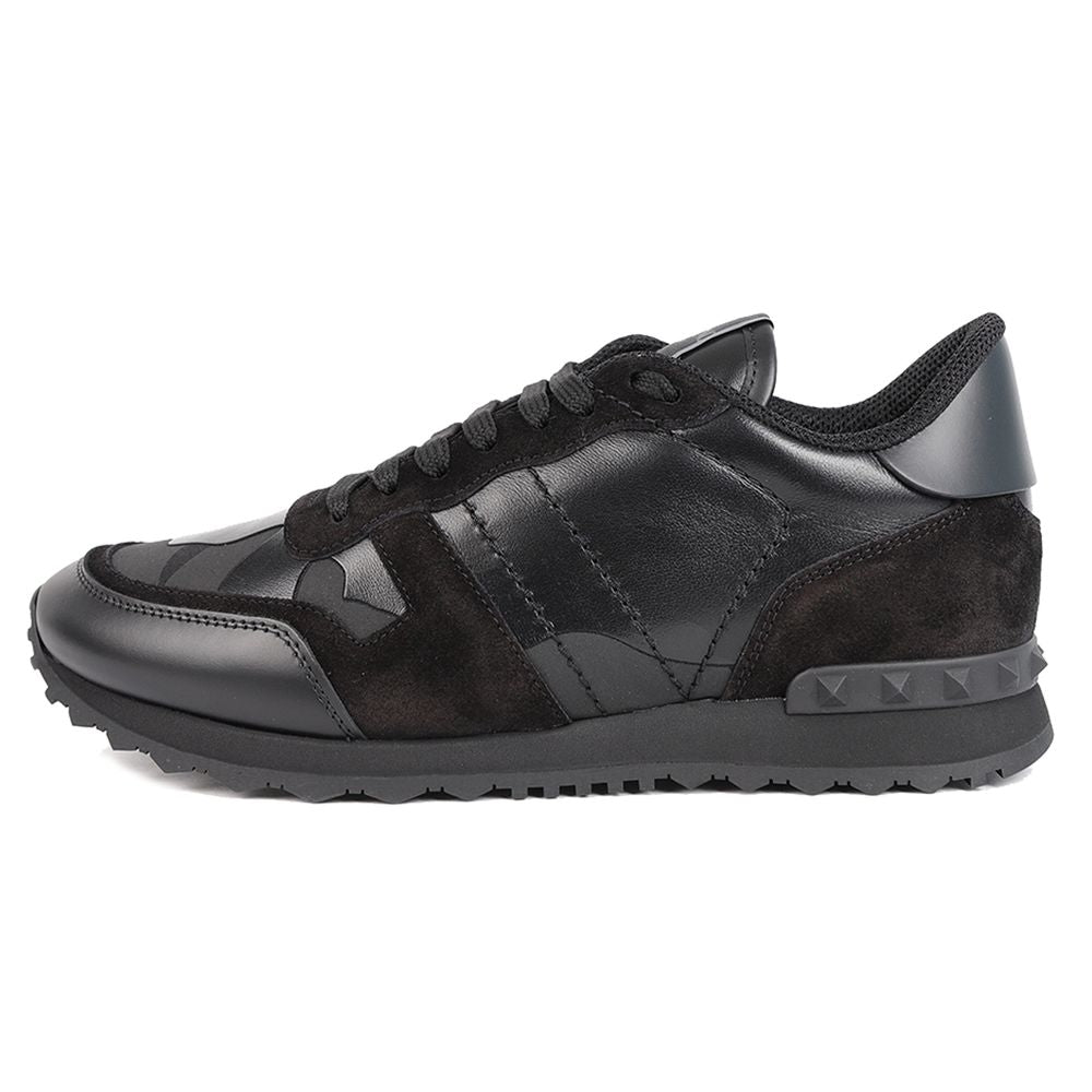 Valentino Black Leather Di Calfskin Sneaker