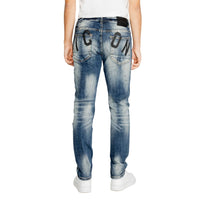 Icon Blue Cotton Jeans & Pant