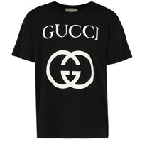 Gucci Interlocking GG Logo Slim Fit Black T-Shirt S