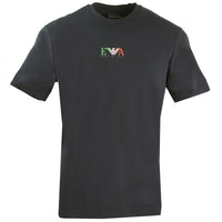 Emporio Armani EA Italian Flag Logo Navy T-Shirt - Nova Clothing