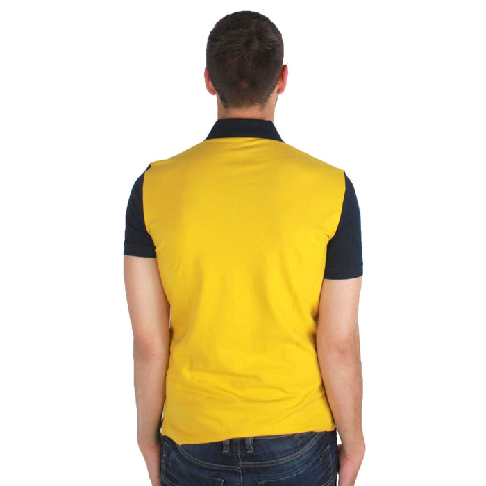 Armani Jeans Mens Polo Shirt 6Y6F24 6Jptz 1579 Navy Blue/Yellow