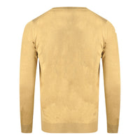 Aquascutum Check A Logo Beige V-Neck Jumper - Nova Clothing