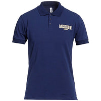 Moschino Swim Logo Navy Blue Polo Shirt S