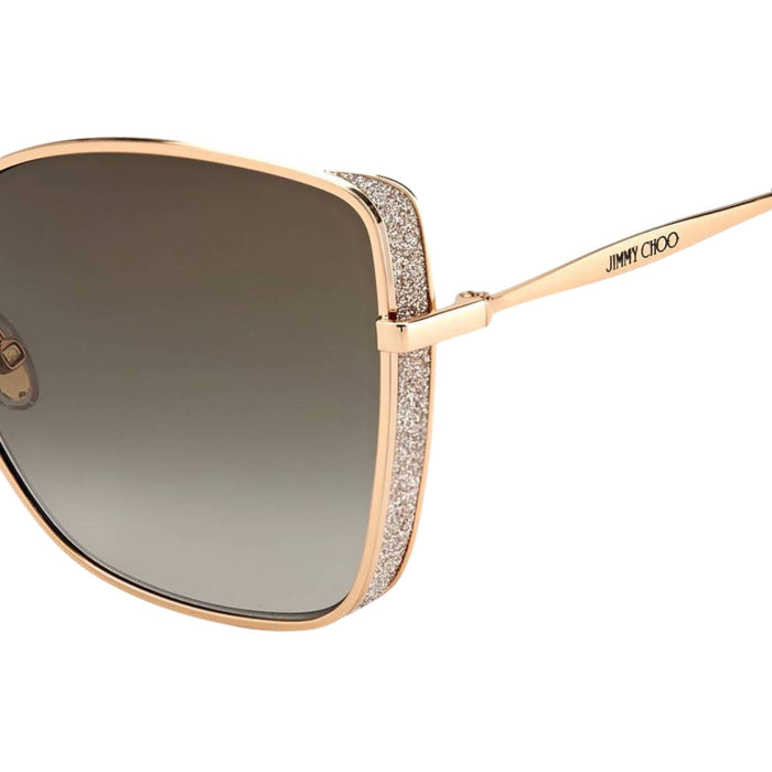 Jimmy Choo Alexis DDB HA Rose Gold Sunglasses 59/18/145