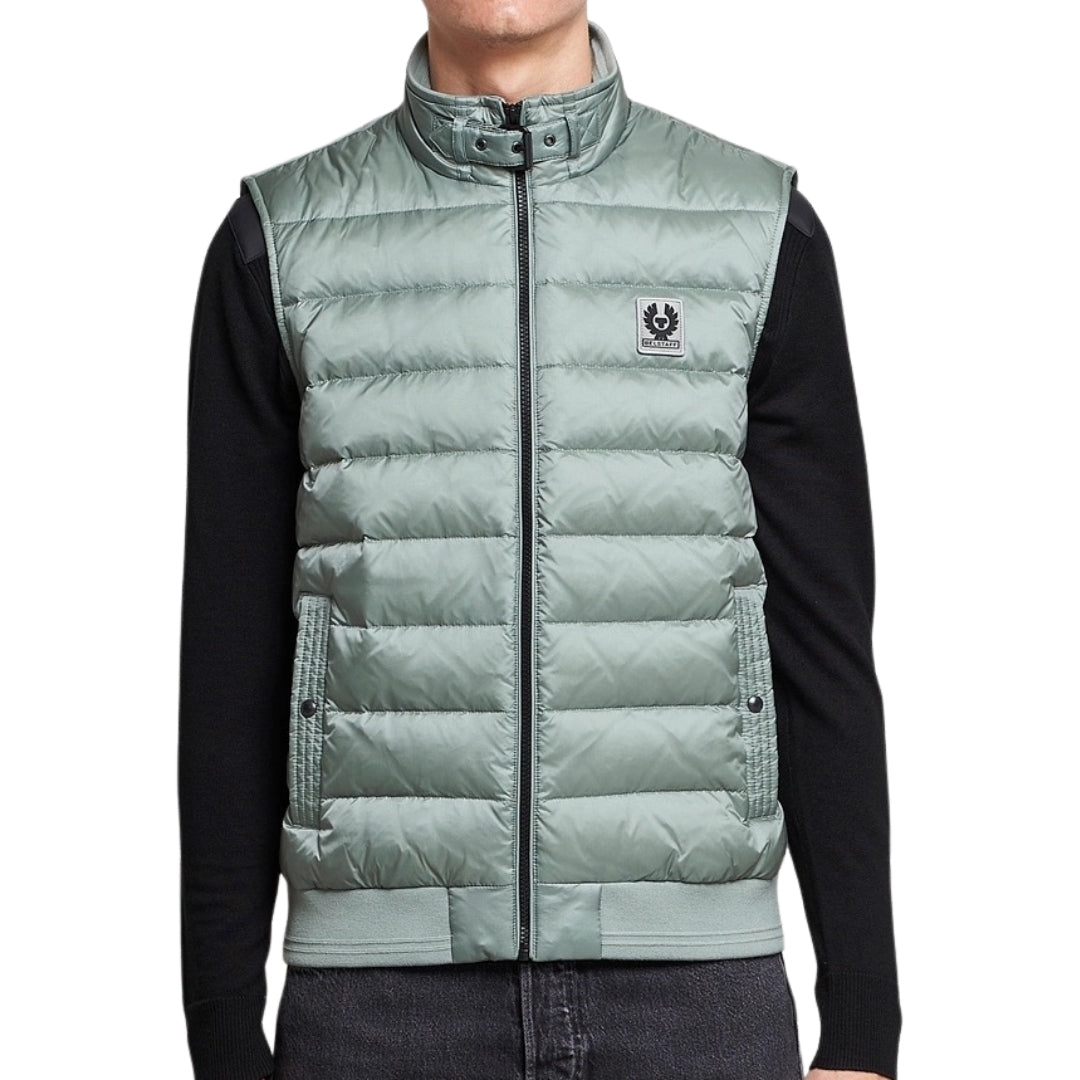 Belstaff Circuit Steel Green Gilet Down Jacket M