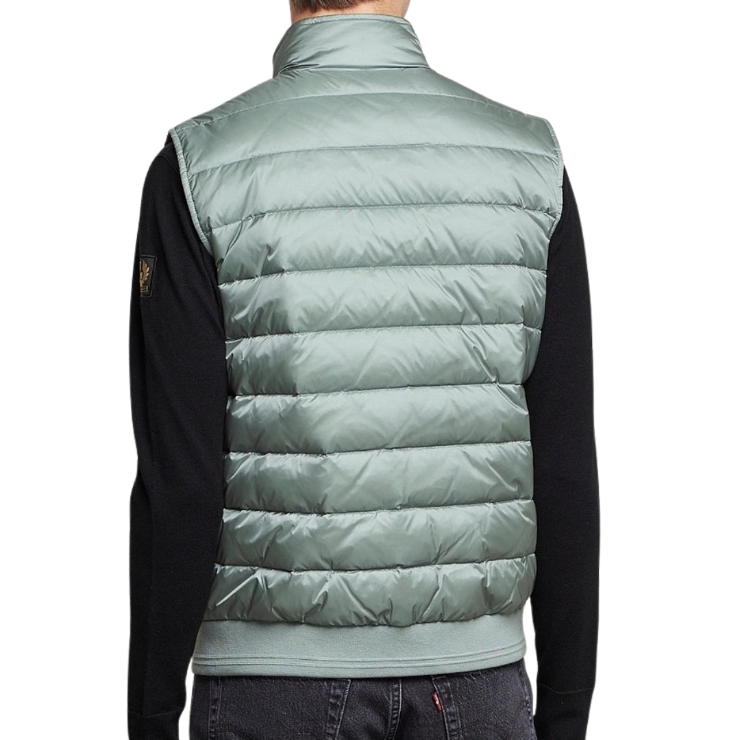 Belstaff Circuit Steel Green Gilet Down Jacket M