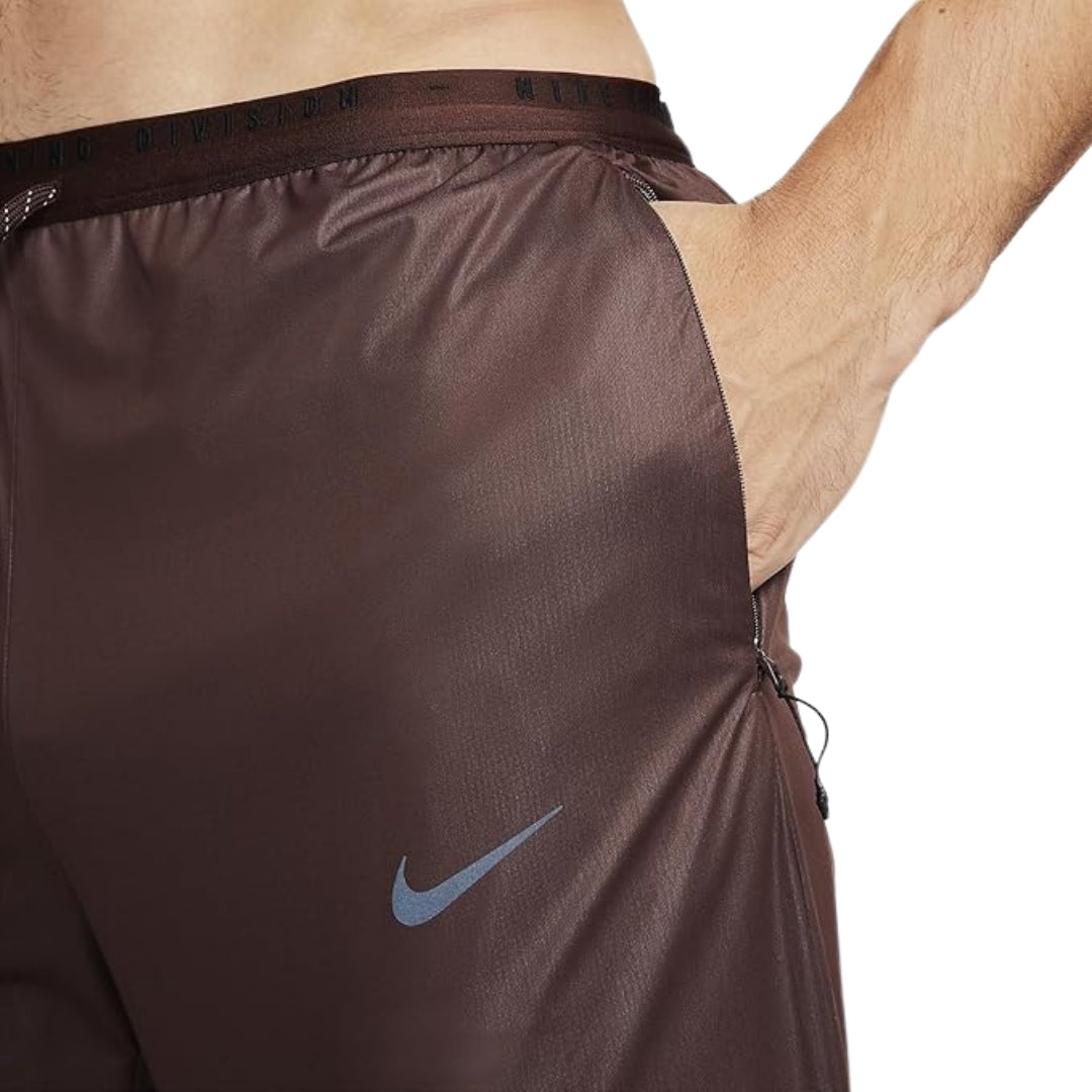 Nike Plain Dark Brown Running Trousers S