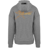 Plein Sport Logo On Back Zip-Up Grey Hoodie S