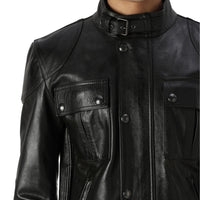 Belstaff Gangster Black Leather Jacket XXXXXXL