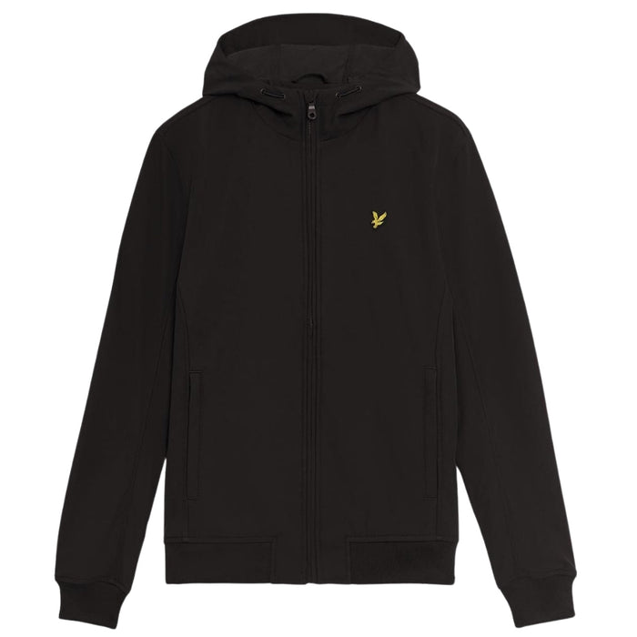 Lyle & Scott Branded Logo Hooded Jet Black Softshell Jacket M