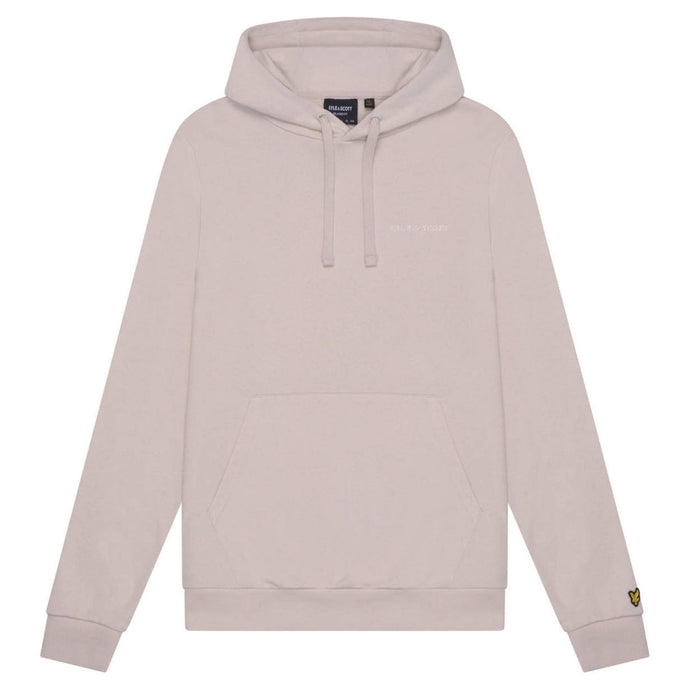 Lyle & Scott Loopback Embroidered Logo Cream Pull-over Hoodie