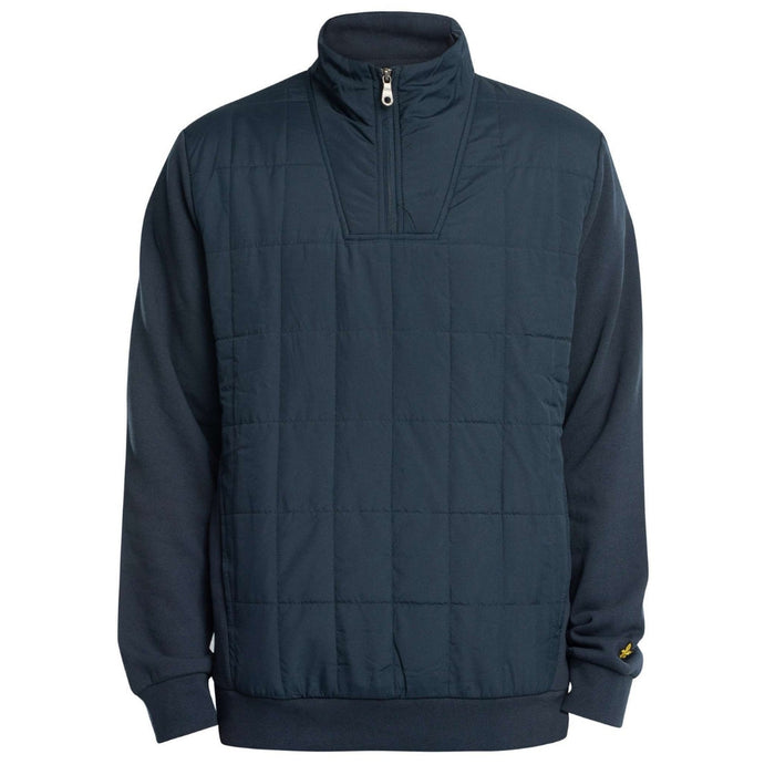 Lyle & Scott Hybrid Quilted Navy Blue Half-Zip Sweatshirt M