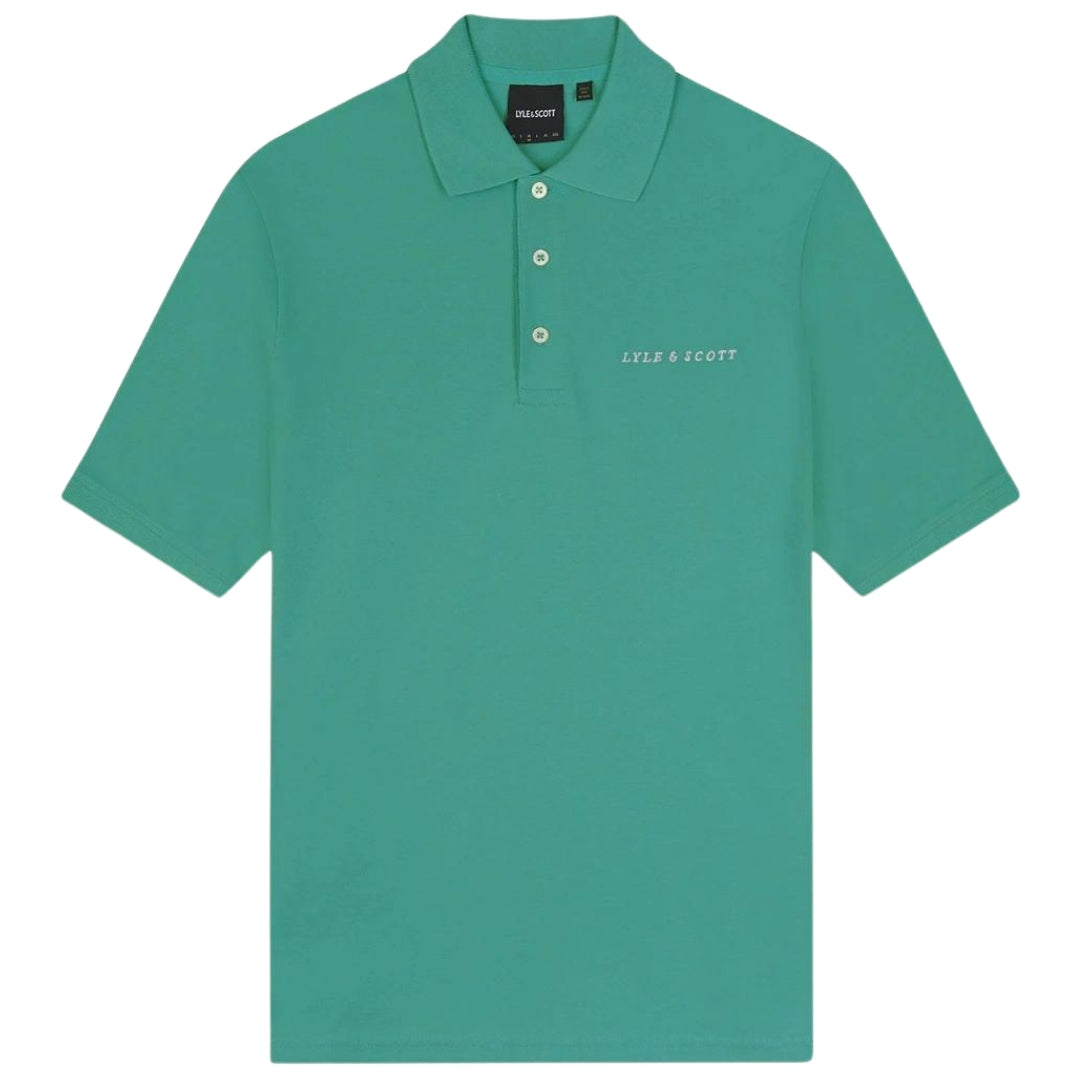 Lyle & Scott Plain Embroidered Logo Wilton Green Polo Shirt