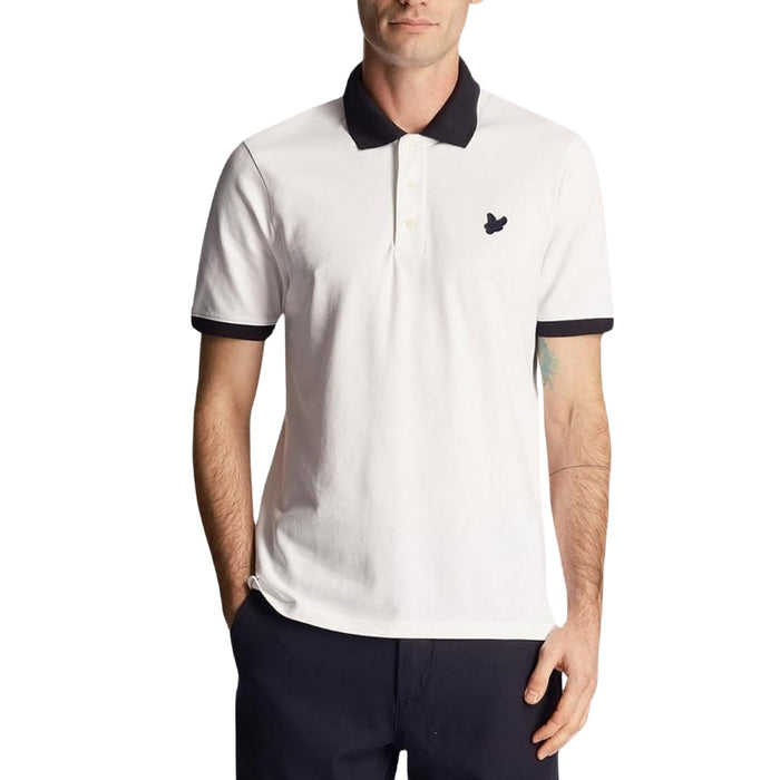 Lyle & Scott Ringer White Polo Shirt