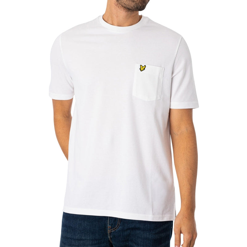 Lyle & Scott Plain Pique Pocket White T-Shirt