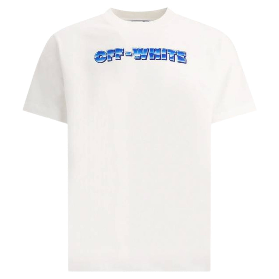 Off-White Blue Metal Arrow Slim Fit White T-Shirt XL