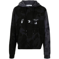 Off-White Tie Dye Slim Fit Black Hoodie S