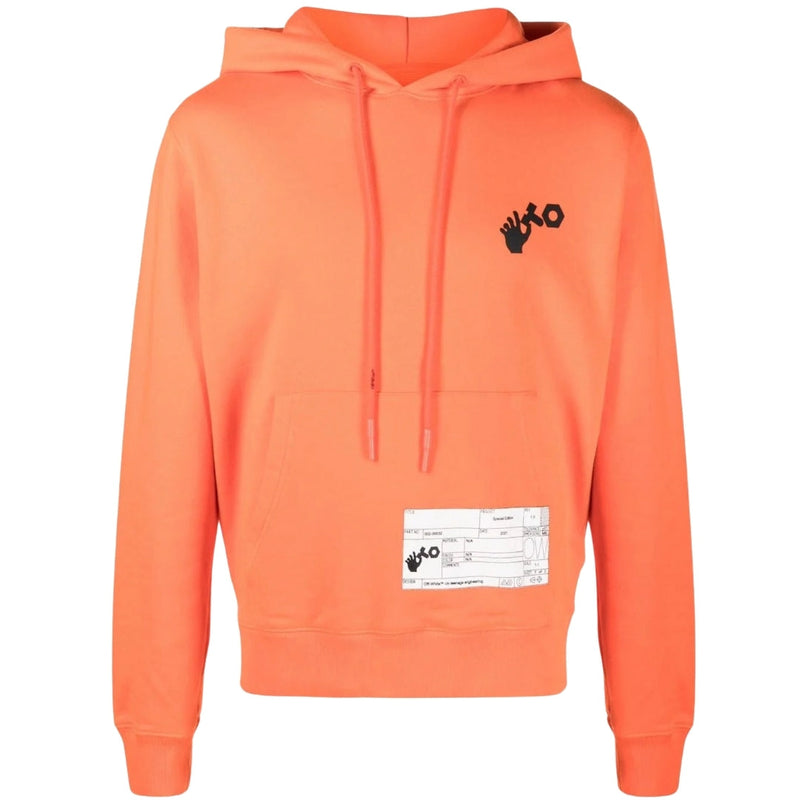 Off-White X Teenage Engineering Regular Fit Orange Hoodie XS