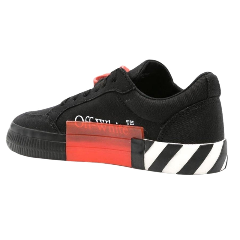 Off white Low Vulcanized Canvas Black sneakers UK 8