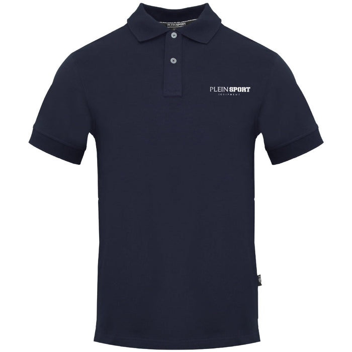 Plein Sport Equipment Logo Navy Blue Polo Shirt S