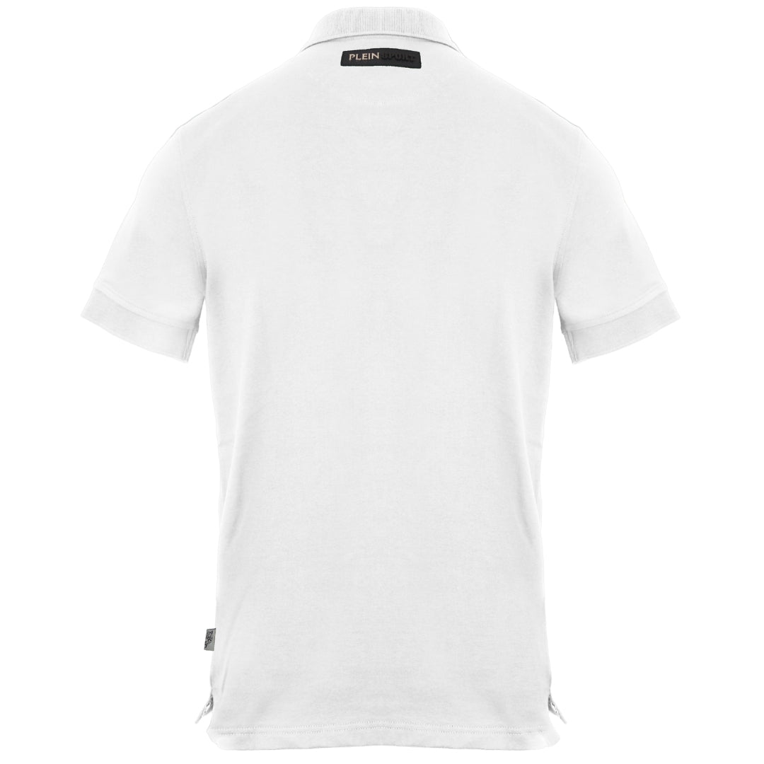 Plein Sport Clawed Sport Logo White Polo Shirt S