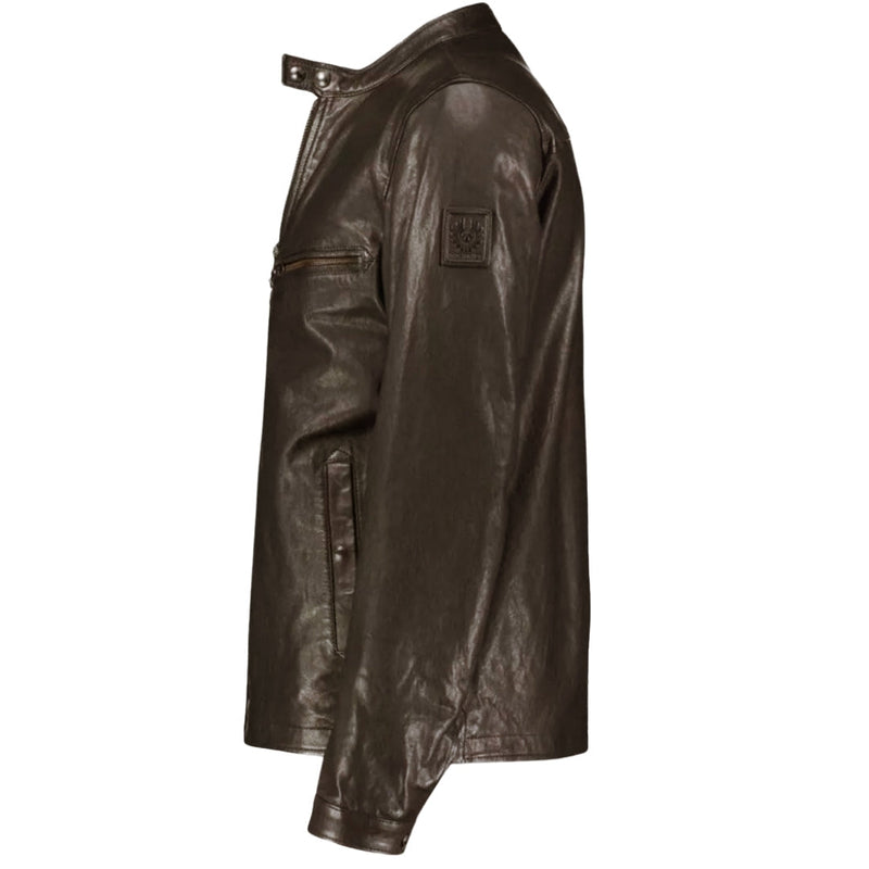 Belstaff Raceway Dark Brown Leather Jacket M