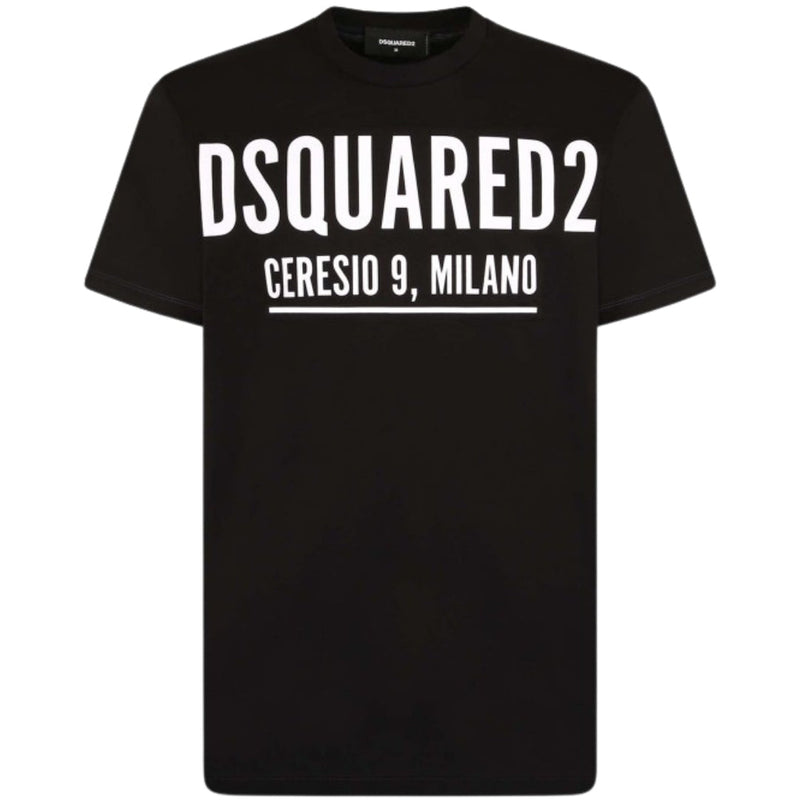 Dsquared2 Cool Fit Large Ceresio 9 Print Logo Black T-Shirt S