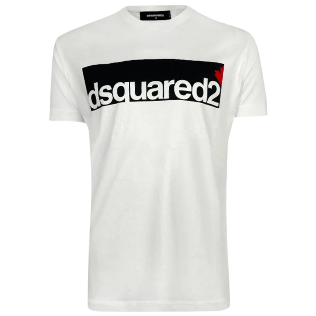 Dsquared2 Cool Fit Large Block Logo White T-Shirt XS