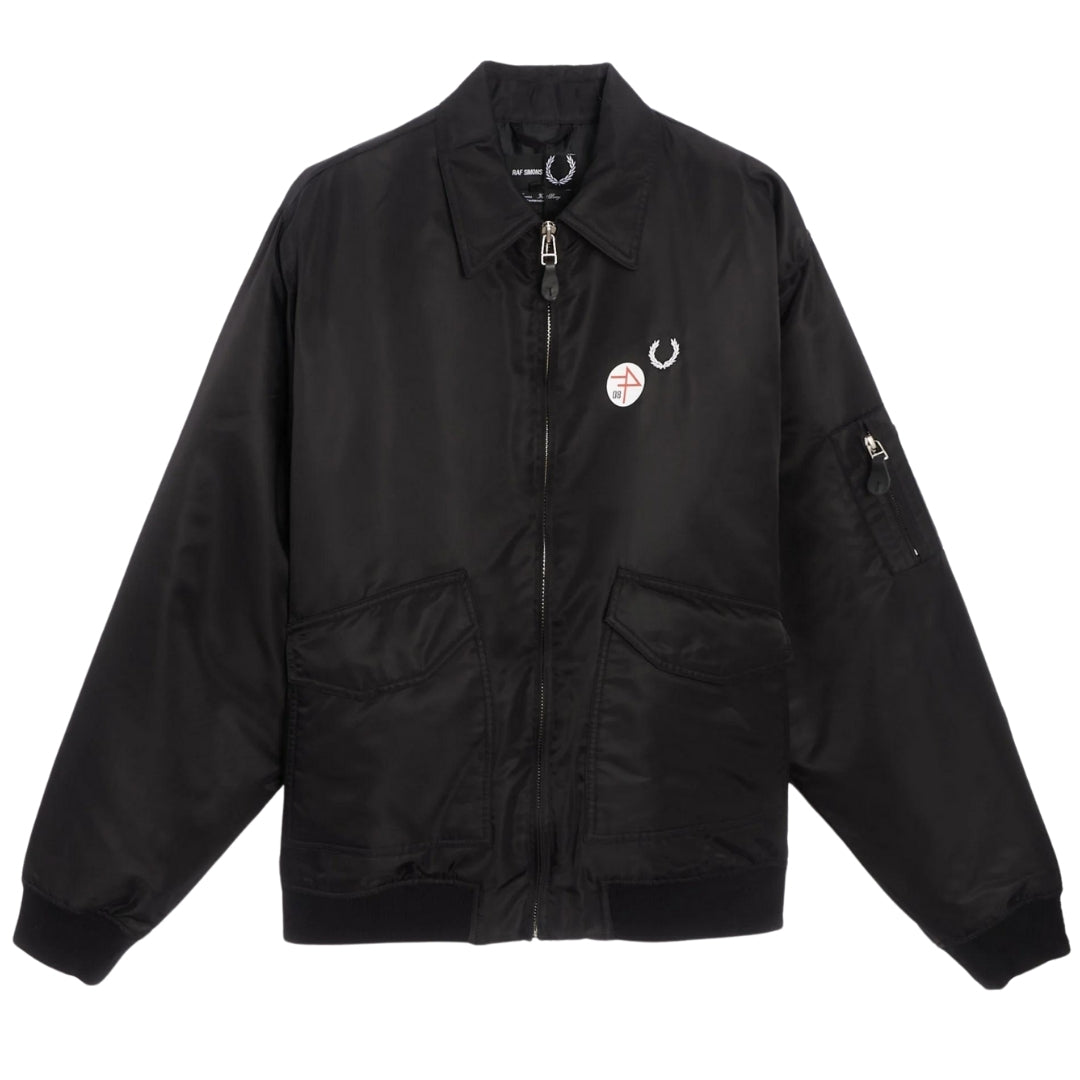 Fred Perry X Raf Simons Printed Flight Black Jacket