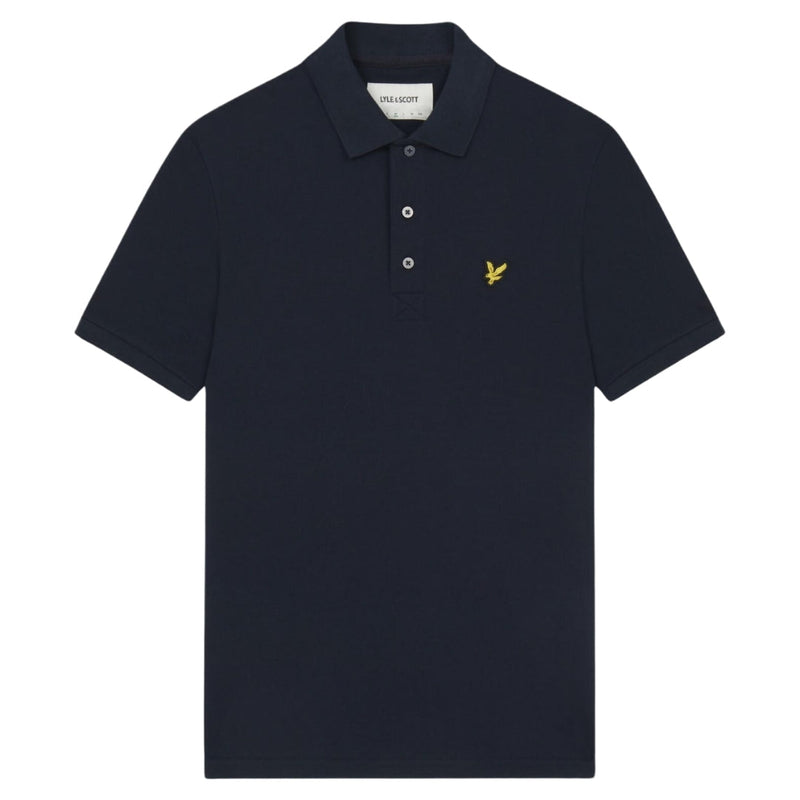 Lyle & Scott Branded Chest Logo Dark Navy Blue Polo Shirt M