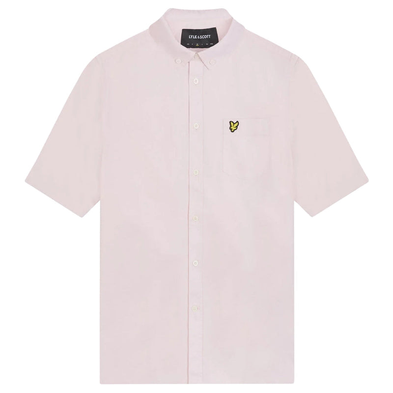 Lyle & Scott Short Sleeve Light Pink Oxford Shirt