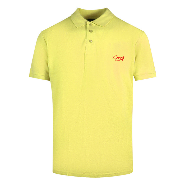 Cavalli Class Signature Logo Yellow Polo Shirt M