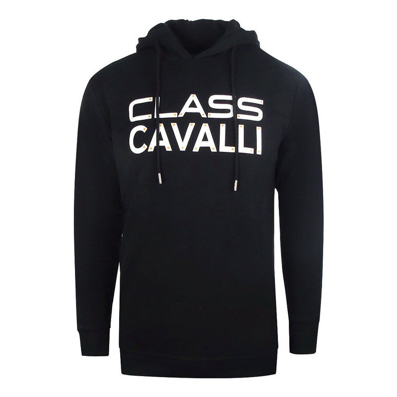 Cavalli Class Reverse Logo Black Hoodie