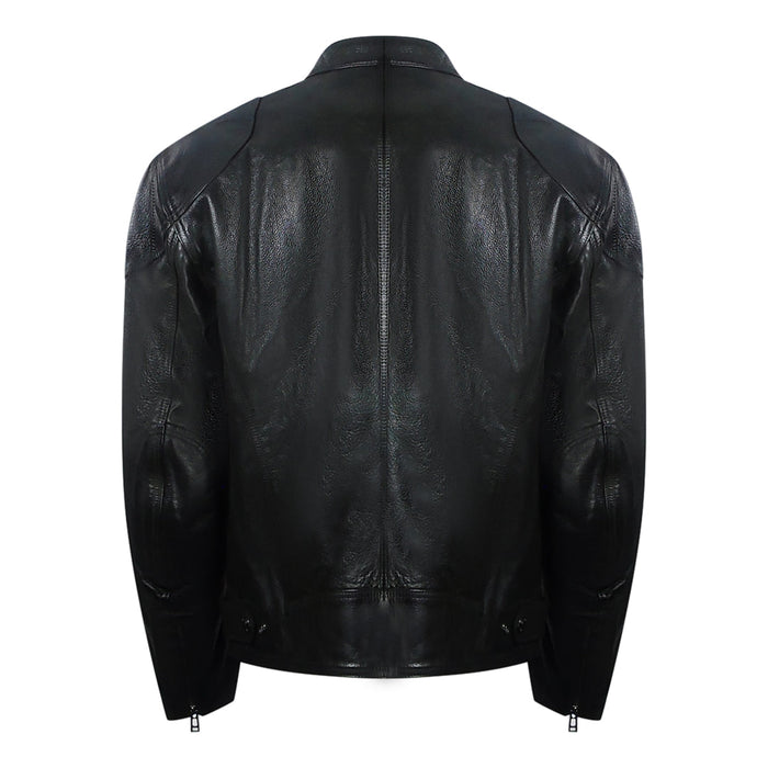 Belstaff Supreme Motorcycle Black Leather Jacket XXXL